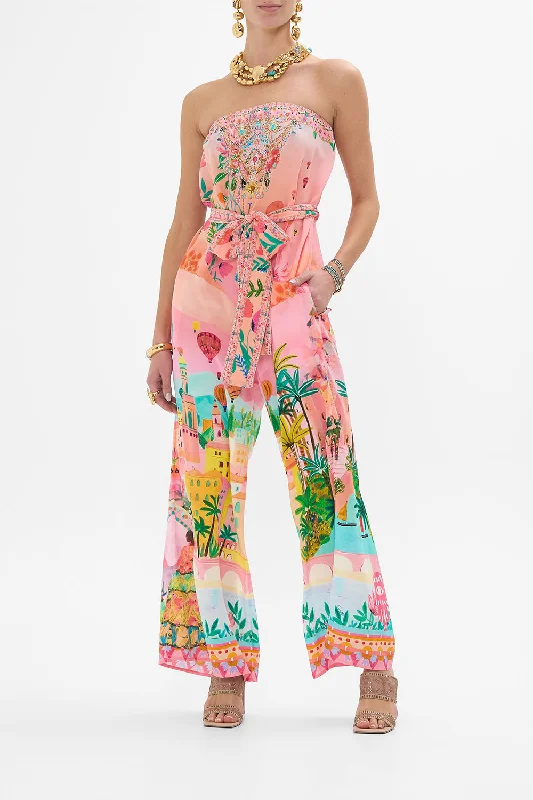 TIE WAIST STRAPLESS JUMPSUIT SISTER SUNSET