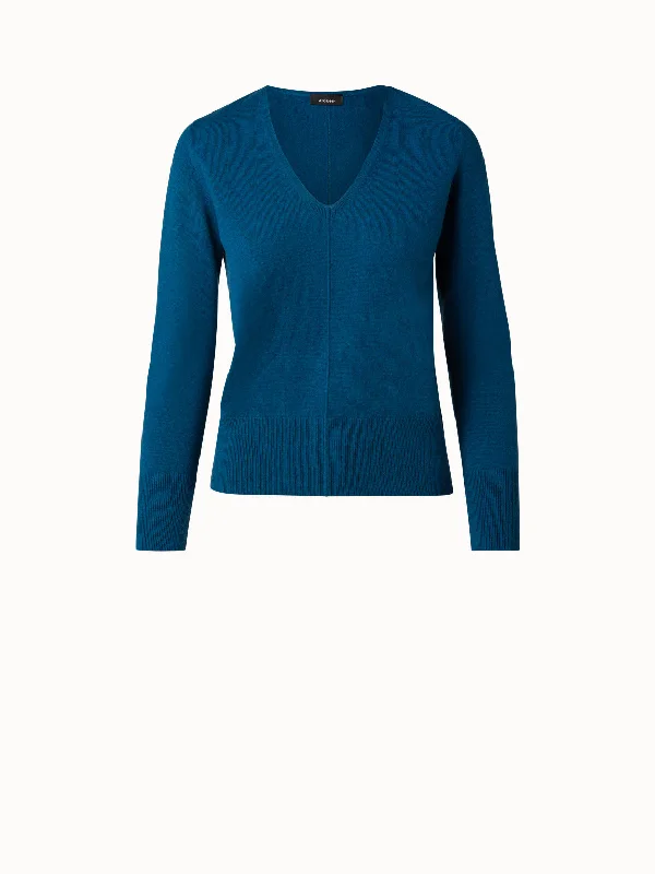 Cashmere V-neck Pullover