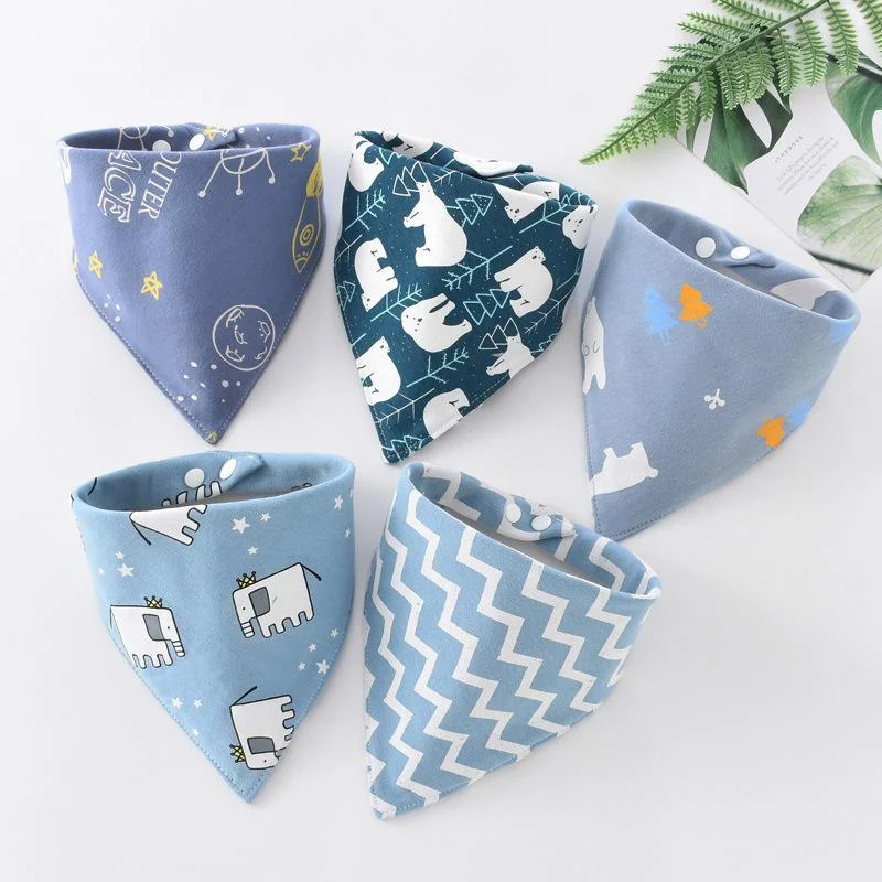 Fashionable Cotton Baby Bandana Bibs Set