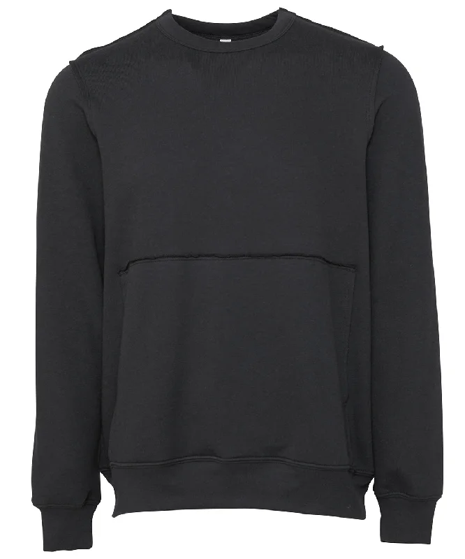 Dark Grey - Unisex raw-seam crew pullover