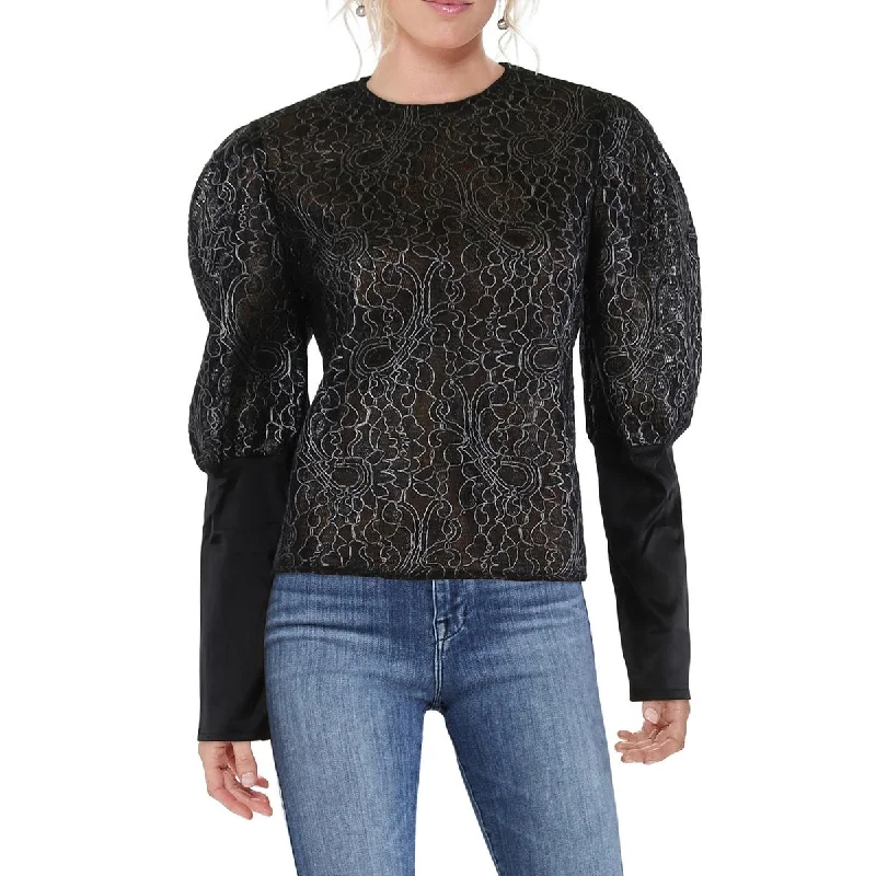 Womens Open Stitch Layering Pullover Top