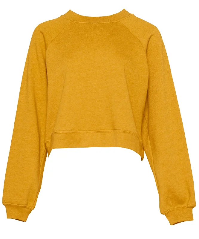 Heather Mustard - Women's raglan pullover fleece