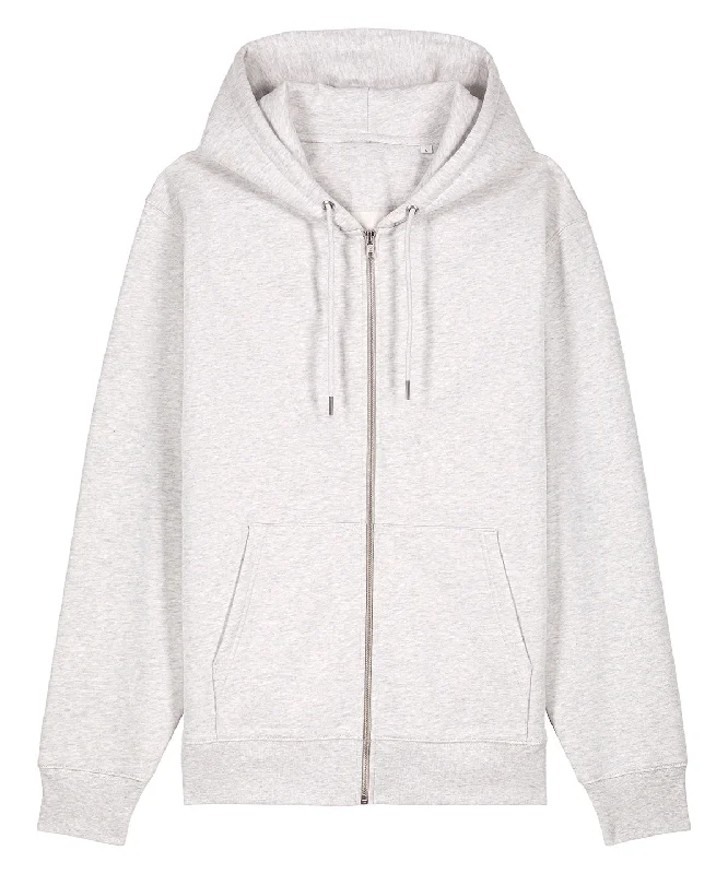 Cool Heather Grey - Unisex Cultivator 2.0 iconic zip-thru hoodie sweatshirt (STSU179)