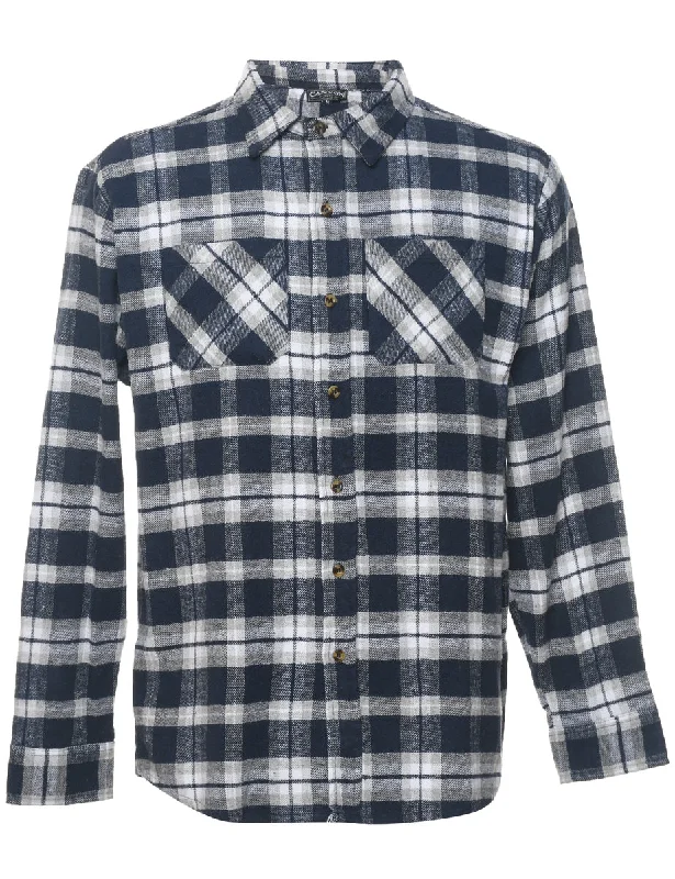 Long Sleeved Checked Shirt - M