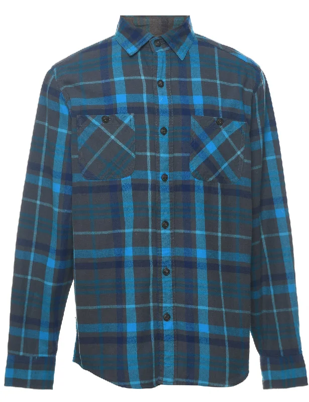 Long Sleeved Checked Shirt - M