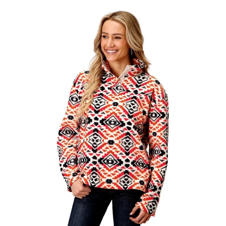 Roper Western Jacket Womens Print Pullover Gray 03-098-0250-6166 GY