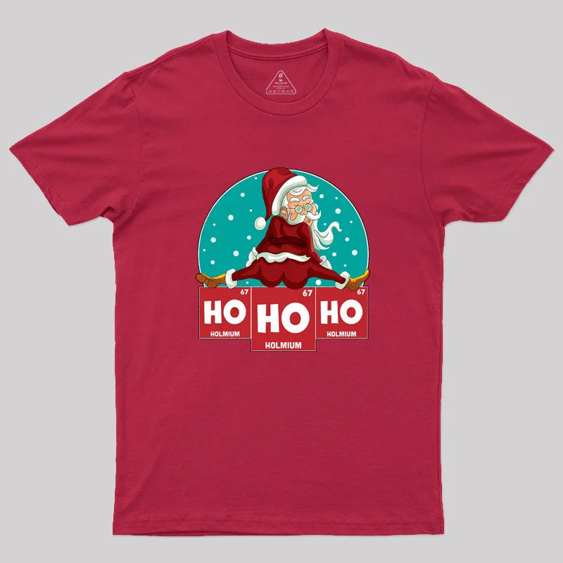 Ho Ho Ho Santa Periodic Table Science Chemistry Geek T-Shirt