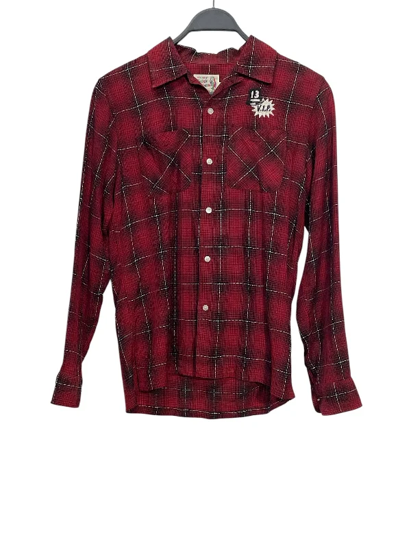 HYSTERIC GLAMOUR/LS Shirt/S/Red/Rayon/Plaid/0251AH03