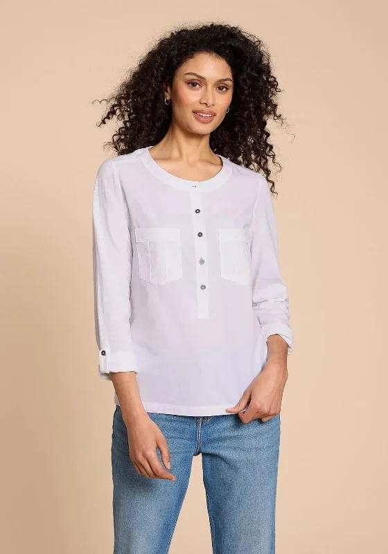 White Stuff Macley Cotton Shirt, Pale Ivory