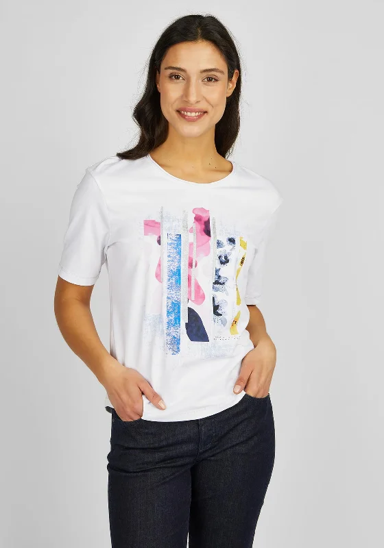 Rabe Embellished Graphic Print T- Shirt, White