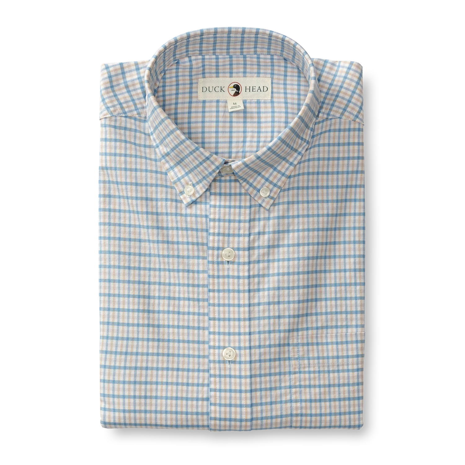 Cotton Oxford Sullivan Plaid Shirt (Lure Blue)