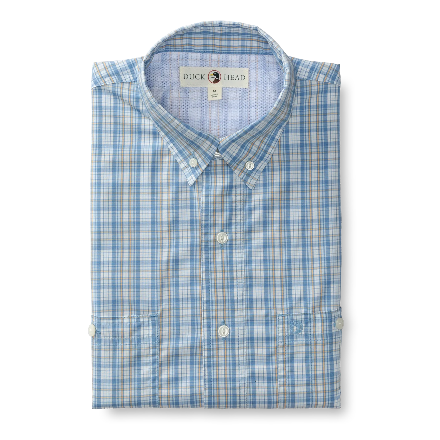 Performance Poplin Ellsworth Plaid Guide Shirt (Lure Blue)