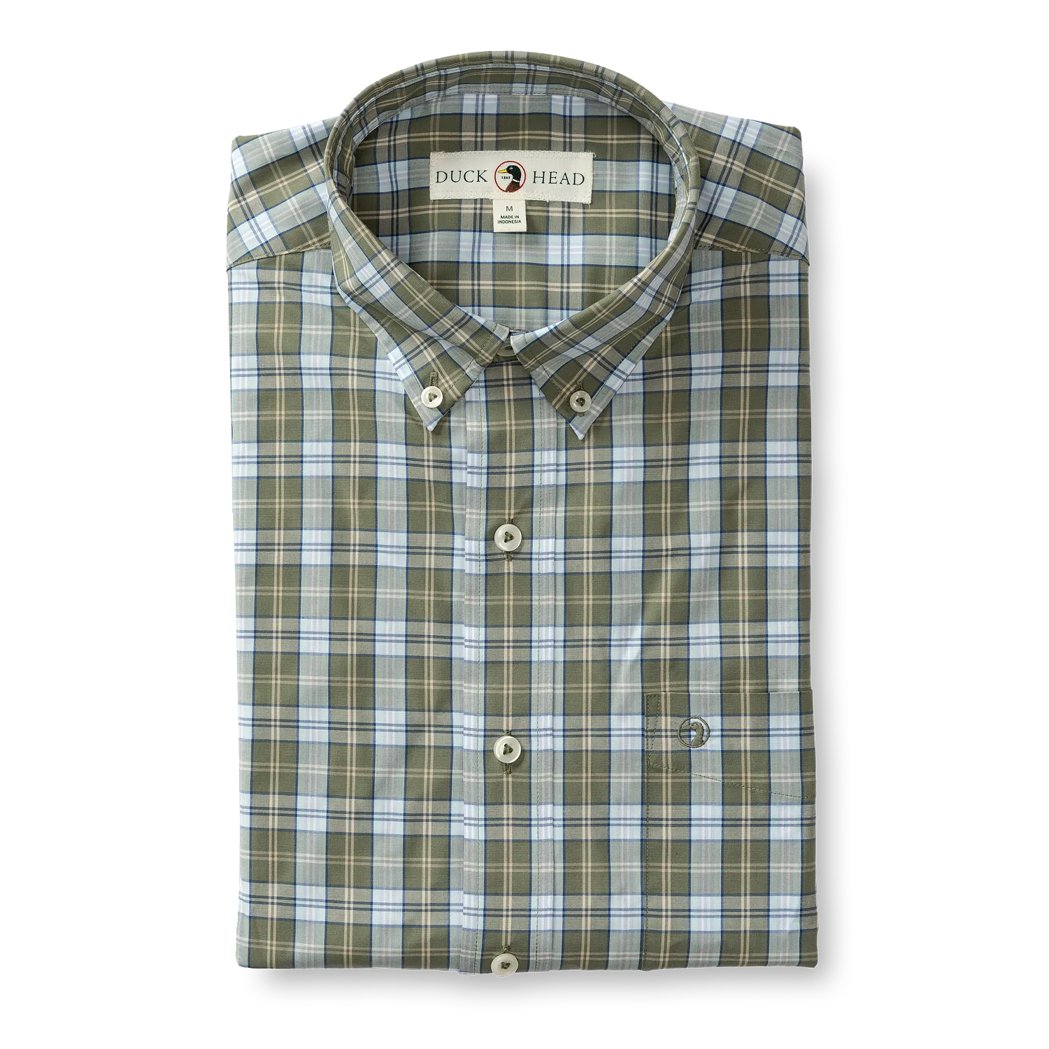 Performance Poplin Wester Plaid Shirt (Deep Lichen Olive)