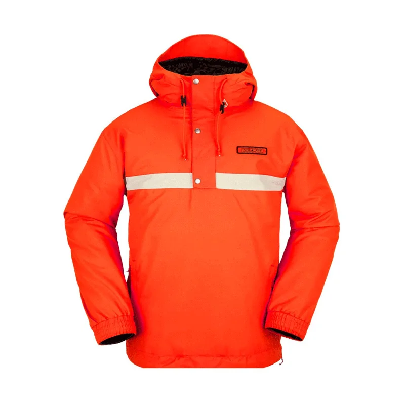 Volcom - Longo Pullover Snowboard Jacket - Orange Shock SALE