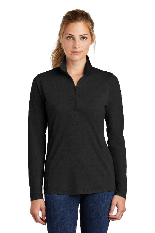 Sport-Tek Women's PosiCharge Tri-Blend Wicking 1/4-Zip Pullover. LST407