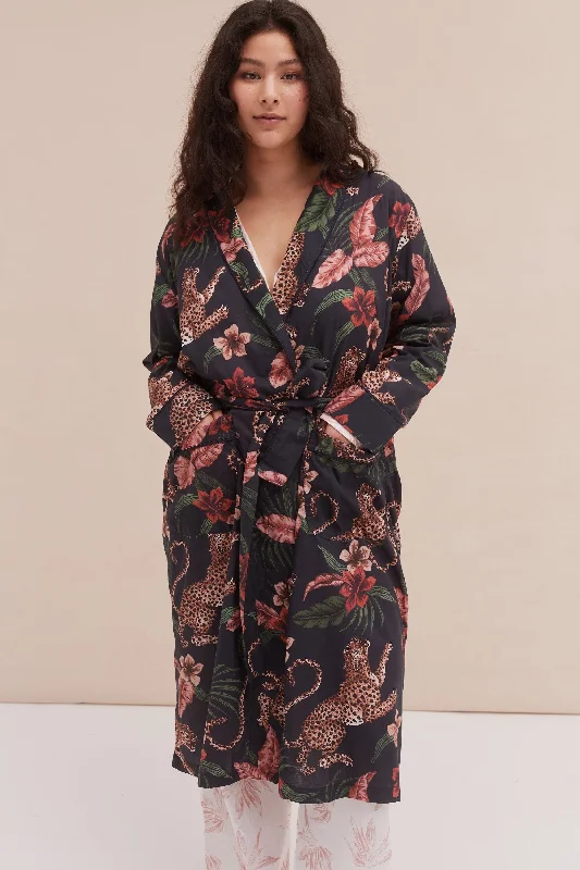 Women's Robe Soleia Print Navy